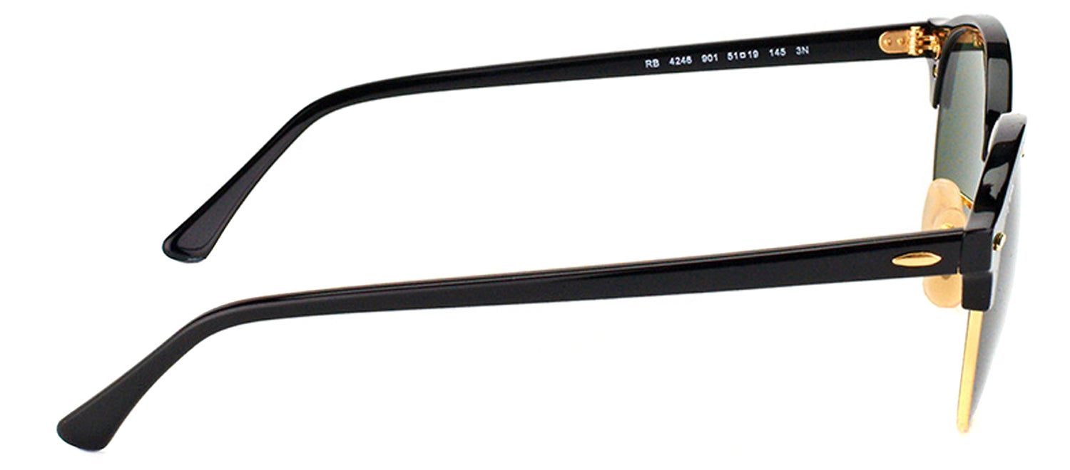 Ray-Ban RB 4246 901 Clubmaster Plastic Black Sunglasses with Green Lens sold by Gaffos product image thumbnail 3