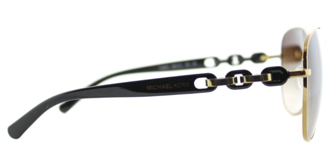 Michael Kors MK 1015 112813 Aviator Metal Gold Sunglasses with Brown Gradient Lens sold by Gaffos