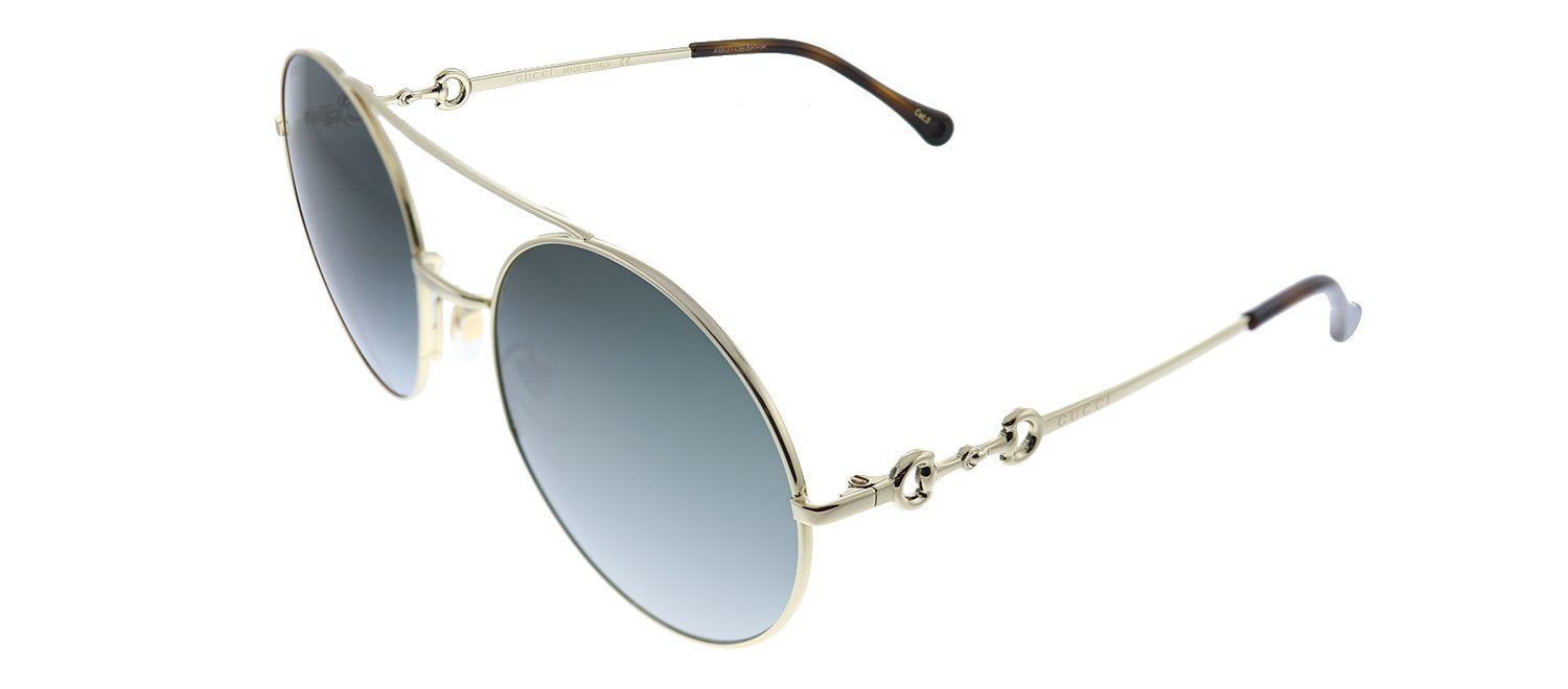 Gucci GG 0878S 001 Round Metal Gold Sunglasses with Grey Gradient Lens sold by Gaffos product image thumbnail 2