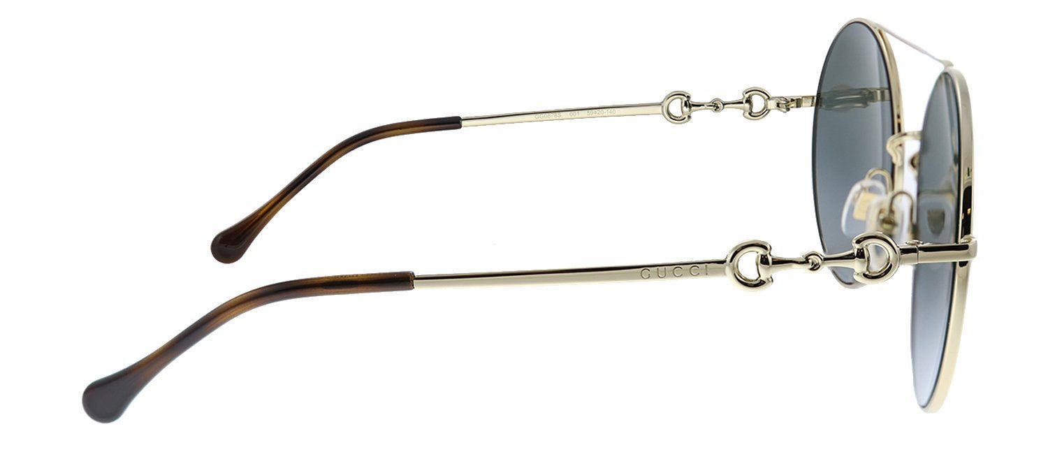 Gucci GG 0878S 001 Round Metal Gold Sunglasses with Grey Gradient Lens sold by Gaffos product image thumbnail 3