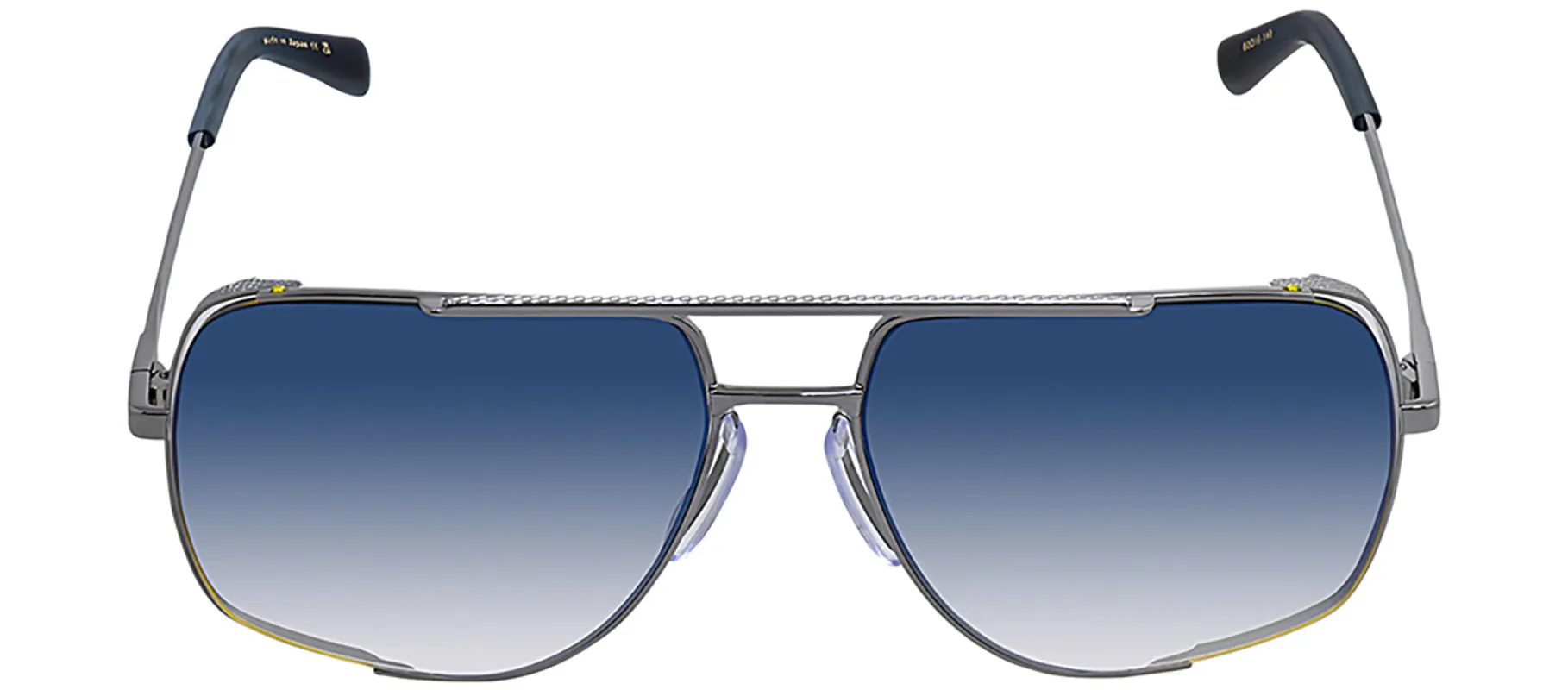 Dita DT DRX-2010 K-PLD Aviator Metal Silver Sunglasses with Soft Blue Mirror Gradient AR Lens sold by Gaffos