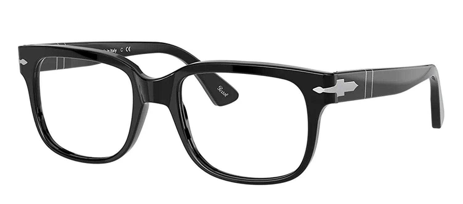 Persol PO 3252V 95 Pillow Plastic Black Eyeglasses with Logo Stamped Demo Lenses sold by Gaffos product image thumbnail 2
