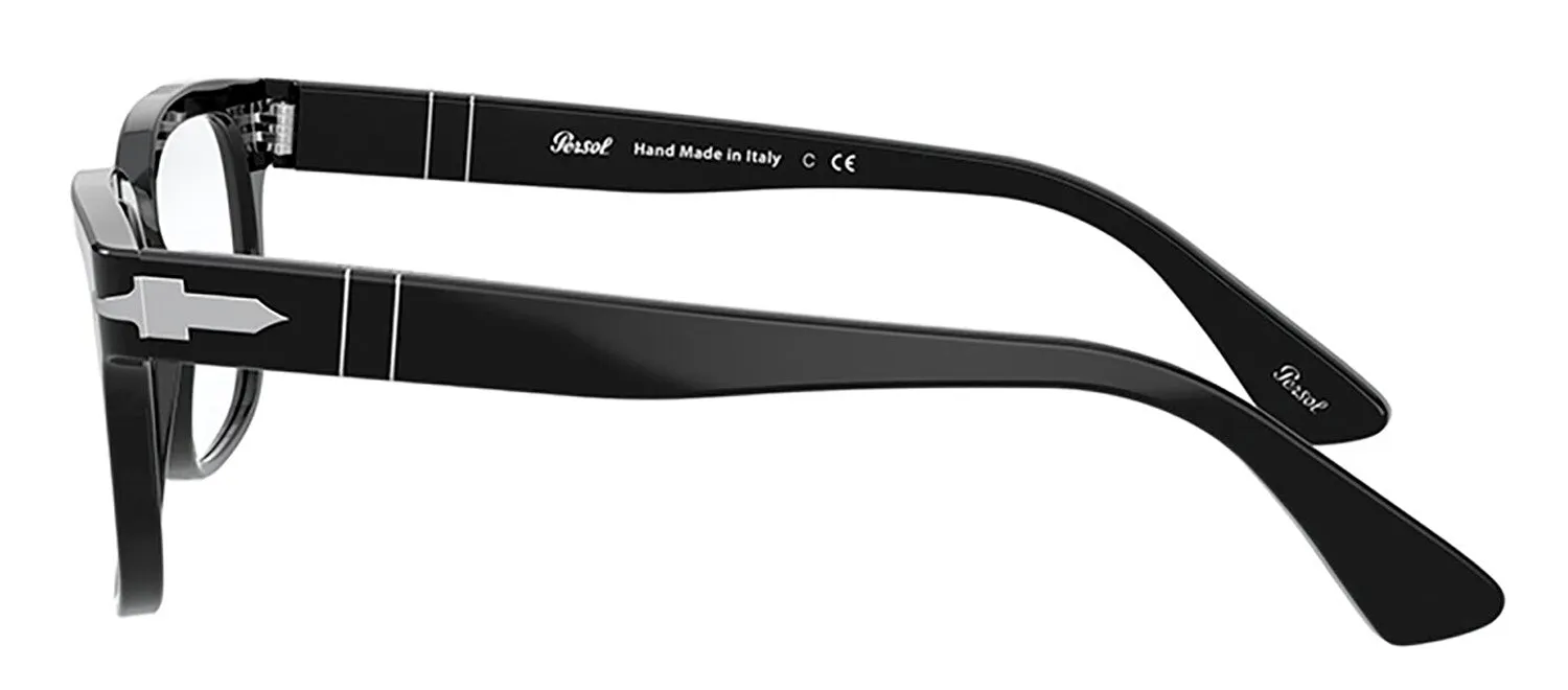 Persol PO 3252V 95 Pillow Plastic Black Eyeglasses with Logo Stamped Demo Lenses sold by Gaffos product image thumbnail 3