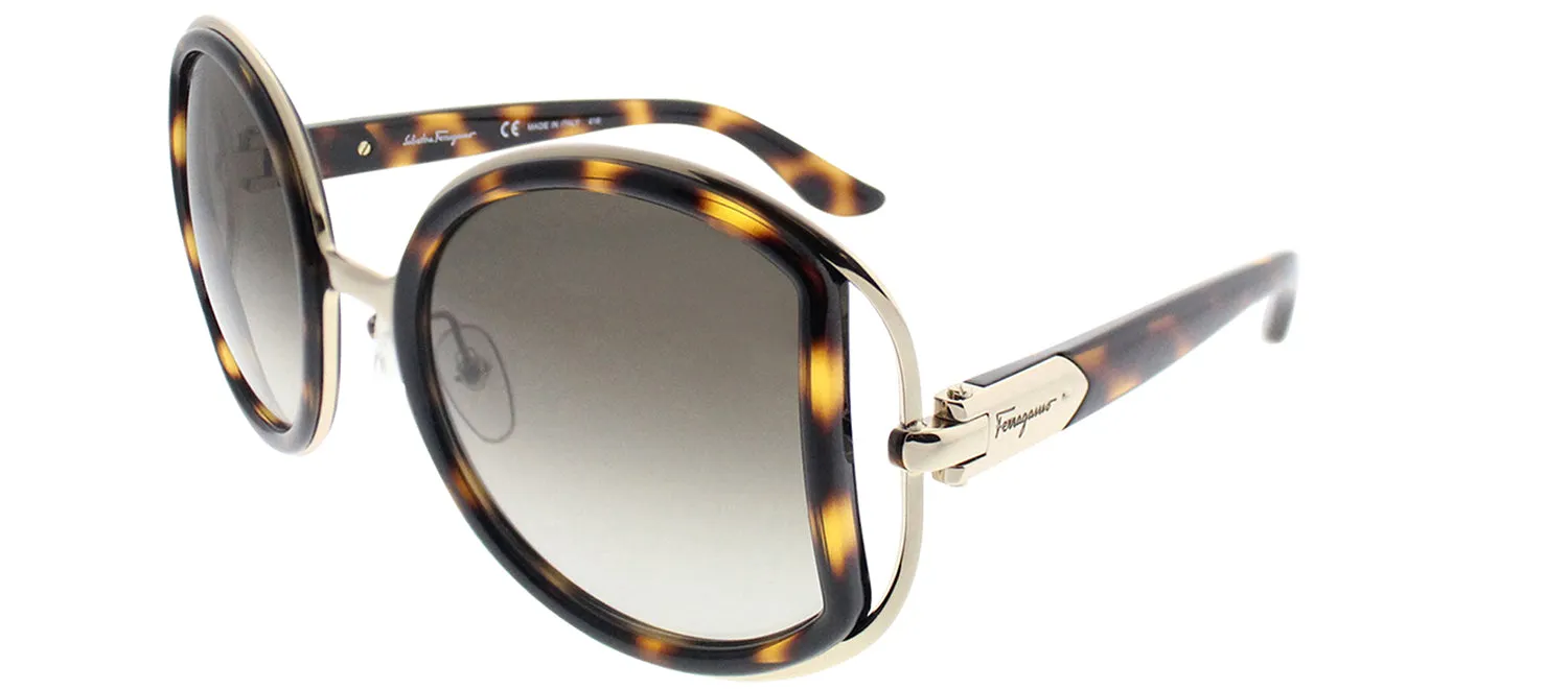 Salvatore Ferragamo SF 719S 238 Round Metal Gold Sunglasses with Grey Gradient Lens sold by Gaffos product image thumbnail 2