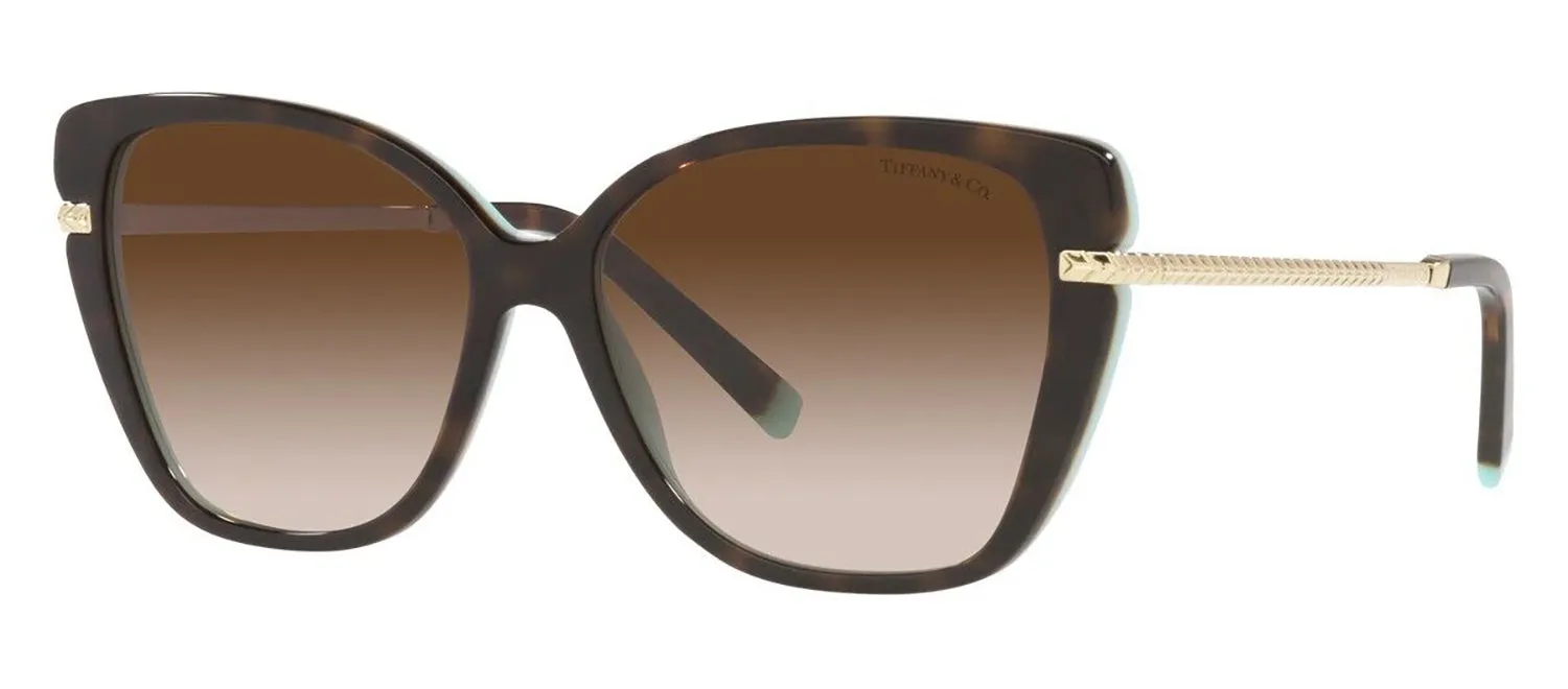 Tiffany & Co. TF 4190 81343B Cat-Eye Plastic Havana Sunglasses with Brown Gradient Lens sold by Gaffos product image thumbnail 2
