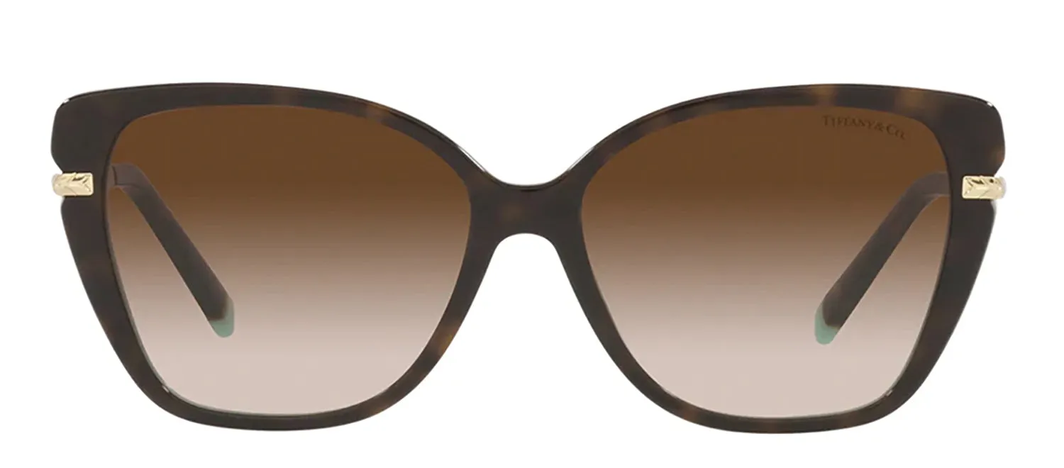 Tiffany & Co. TF 4190 81343B Cat-Eye Plastic Havana Sunglasses with Brown Gradient Lens sold by Gaffos