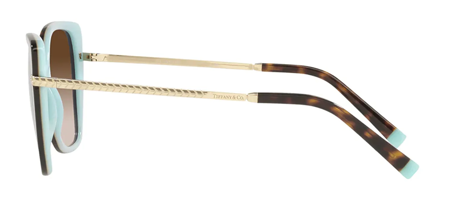 Tiffany & Co. TF 4190 81343B Cat-Eye Plastic Havana Sunglasses with Brown Gradient Lens sold by Gaffos product image thumbnail 3