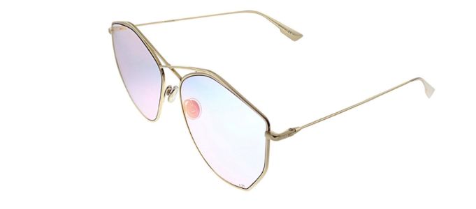 Dior CD Stellaire4 000 TE Geometric Metal Gold Sunglasses with Purple Gradient Lens sold by Gaffos