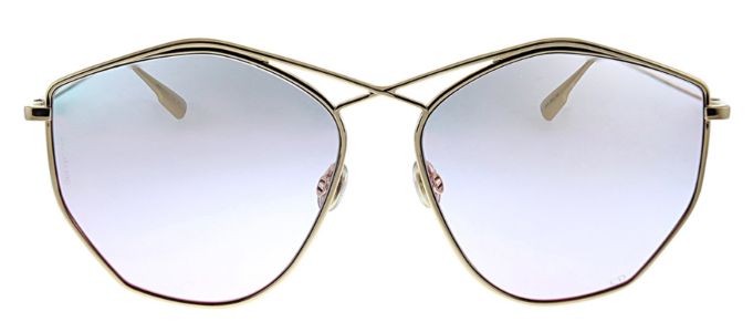 Dior CD Stellaire4 000 TE Geometric Metal Gold Sunglasses with Purple Gradient Lens sold by Gaffos