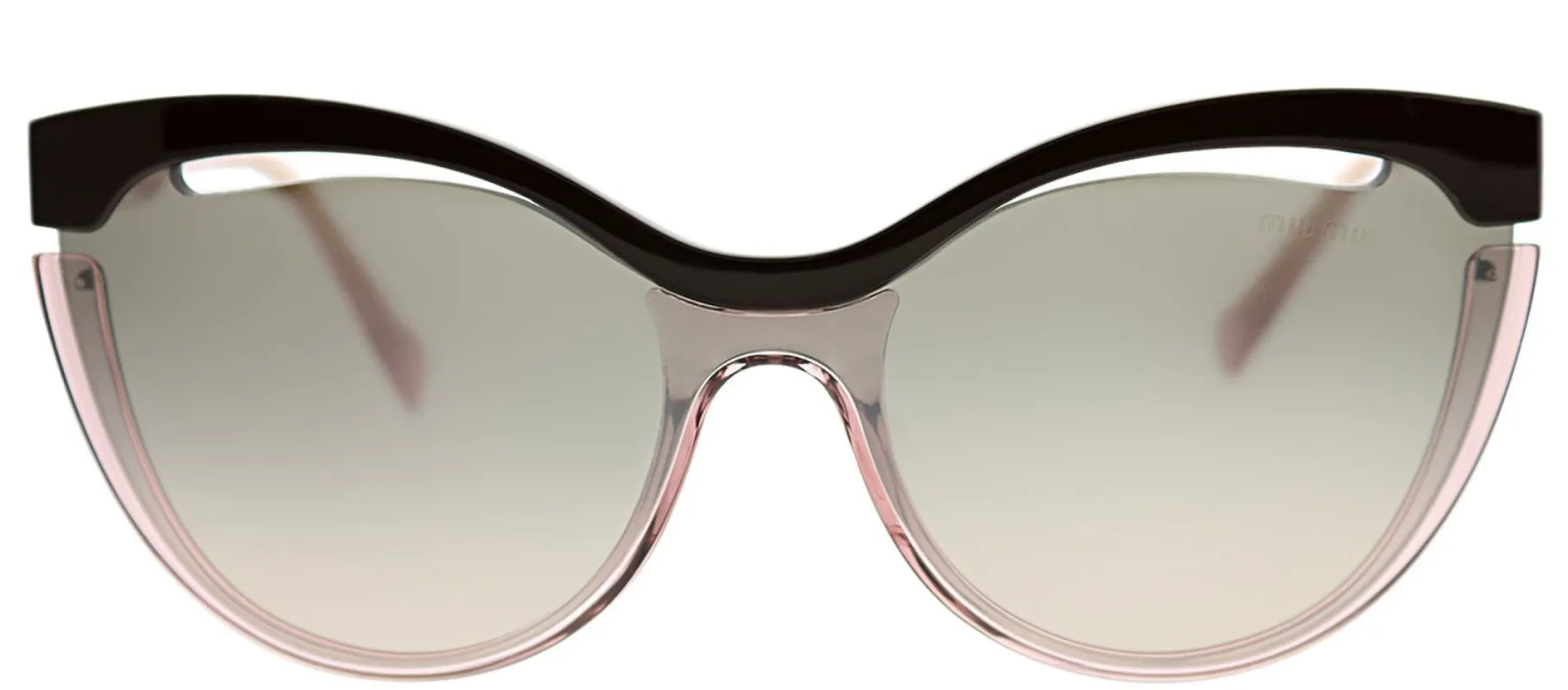 Miu Miu MU 01TS DHO4P0 Cat-eye Plastic Brown Sunglasses with Brown Mirror Lens sold by Gaffos