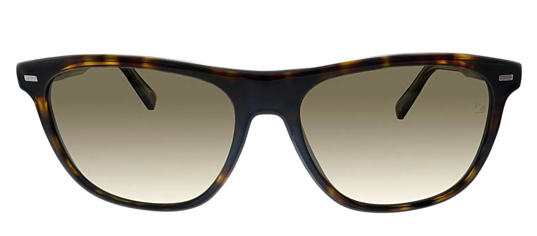 Ermenegildo Zegna EZ 0041/S 52M Rectangle Plastic Dark Havana Sunglasses with Brown Polarized Lens made by Gaffos