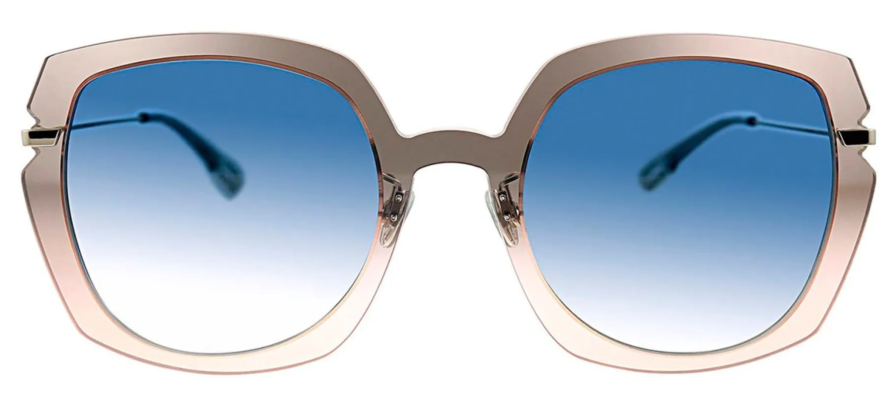 Dior CD DiorAttitude1 7HH 84 Square Plastic Pink Sunglasses with Blue Gradient Lens sold by Gaffos