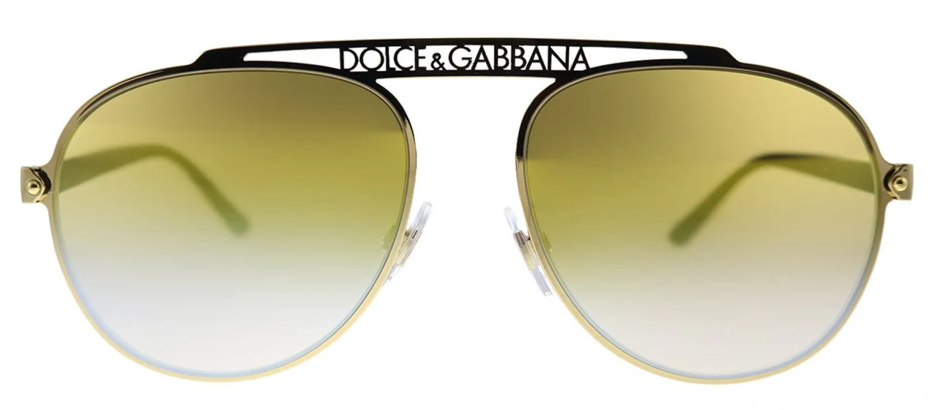 Dolce & Gabbana DG 2235 02/A7 Aviator Metal Gold Sunglasses with Brown Gradient Mirrored Lens sold by Gaffos