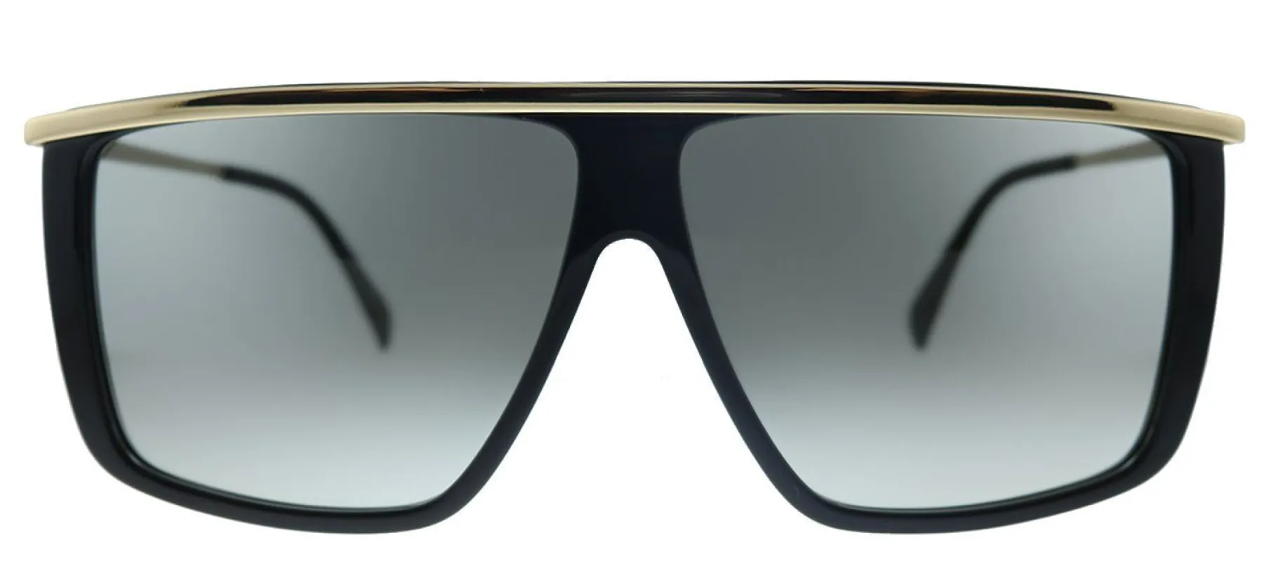 Givenchy GV 7146/G/S 2M2 9O Rectangle Plastic Black Gold Sunglasses with Grey Gradient Lens sold by Gaffos