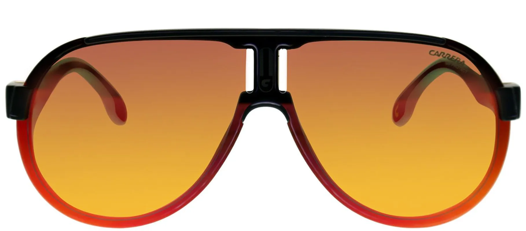 Carrera CA Carrera1008 4NL UZ Aviator Plastic Black Sunglasses with Red Mirror Lens sold by Gaffos