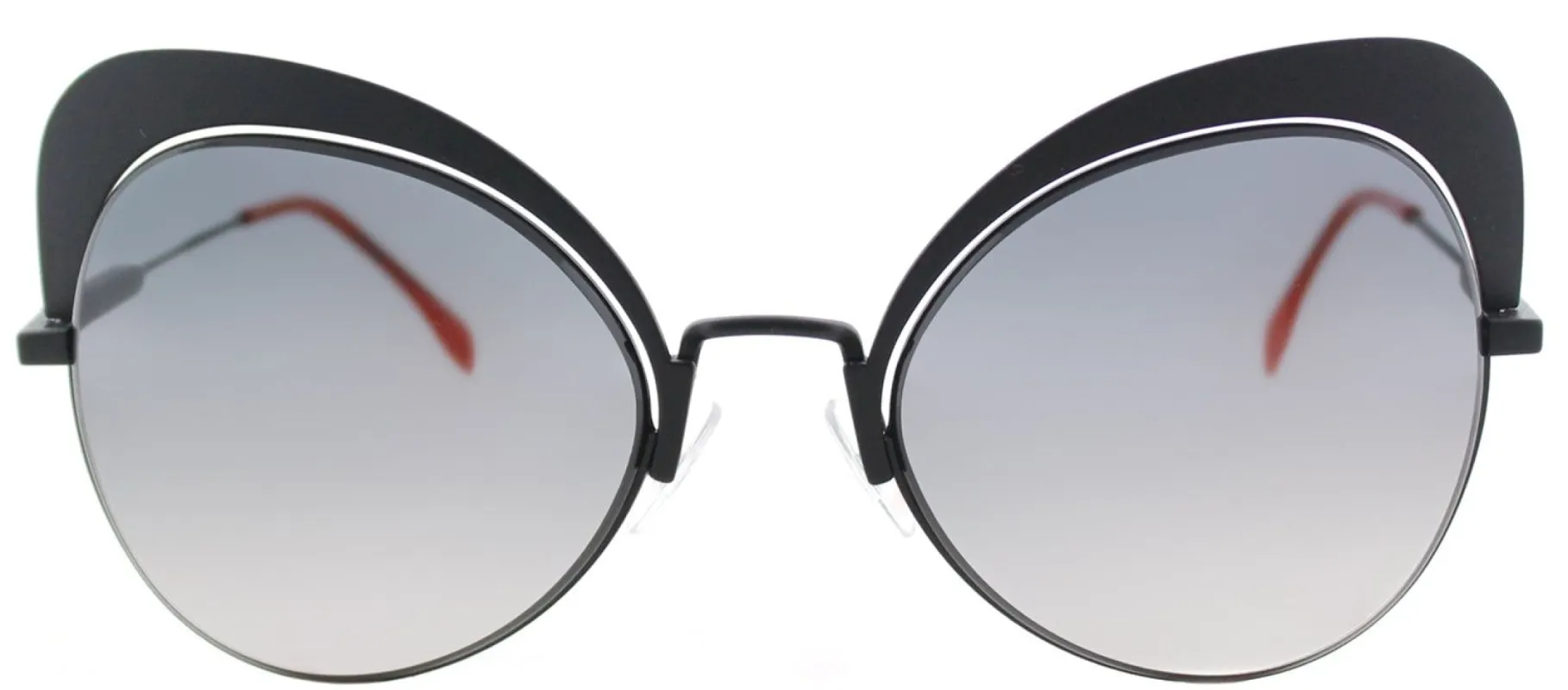 Fendi FF 0247 807 Cat-Eye Metal Black Sunglasses with Grey Gradient Lens sold by Gaffos