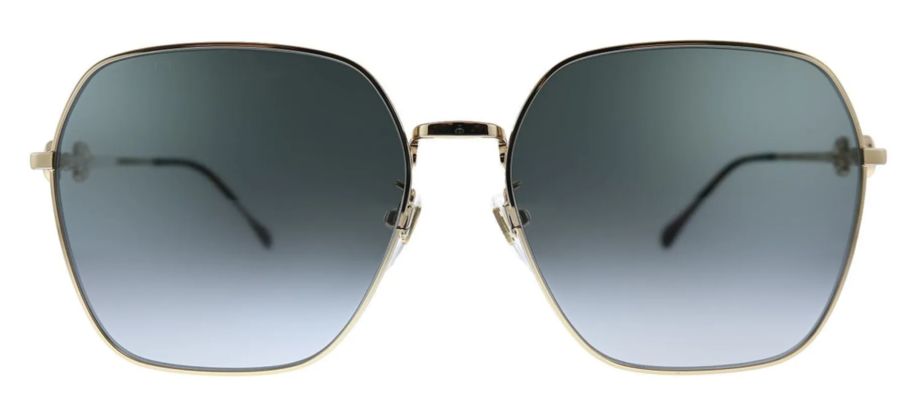 Gucci GG 0882SA 001 Oversized Metal Gold Sunglasses with Grey Gradient Lens sold by Gaffos