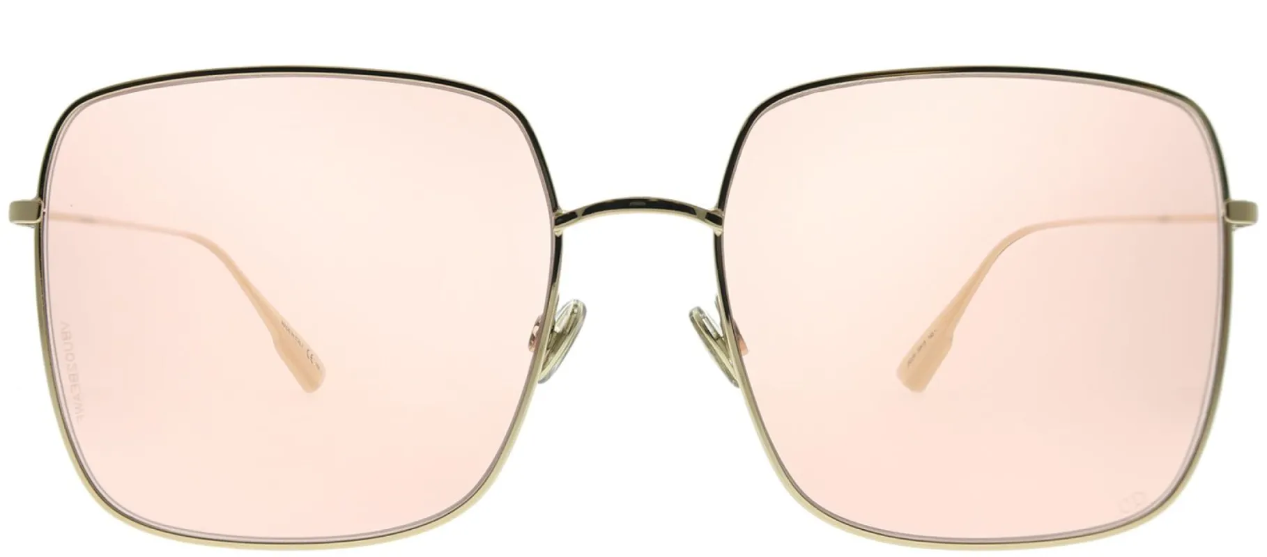 Dior CD Stellaire1 J5G JW Square Metal Gold Sunglasses with Pink Lens sold by Gaffos