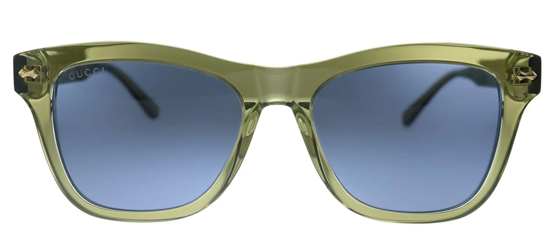Gucci GG 0910S 002 Square Acetate Green Sunglasses with Blue Lens sold by Gaffos