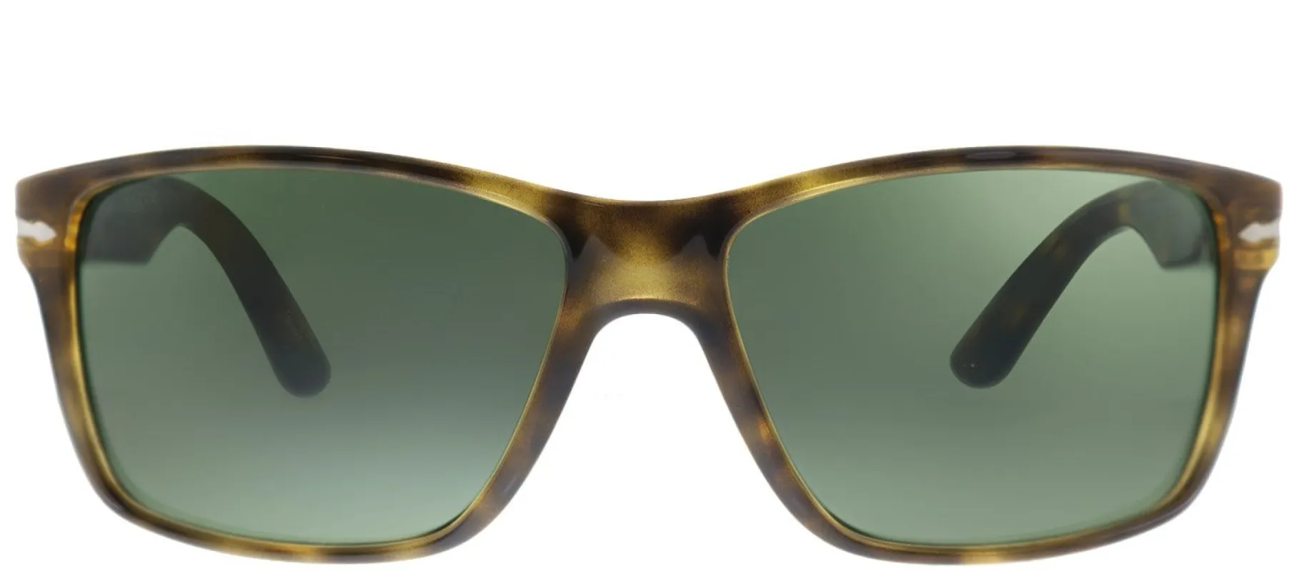 Persol PO 3195S 105431 Rectangle Plastic Tortoise/ Havana Sunglasses with Green Lens made by Gaffos