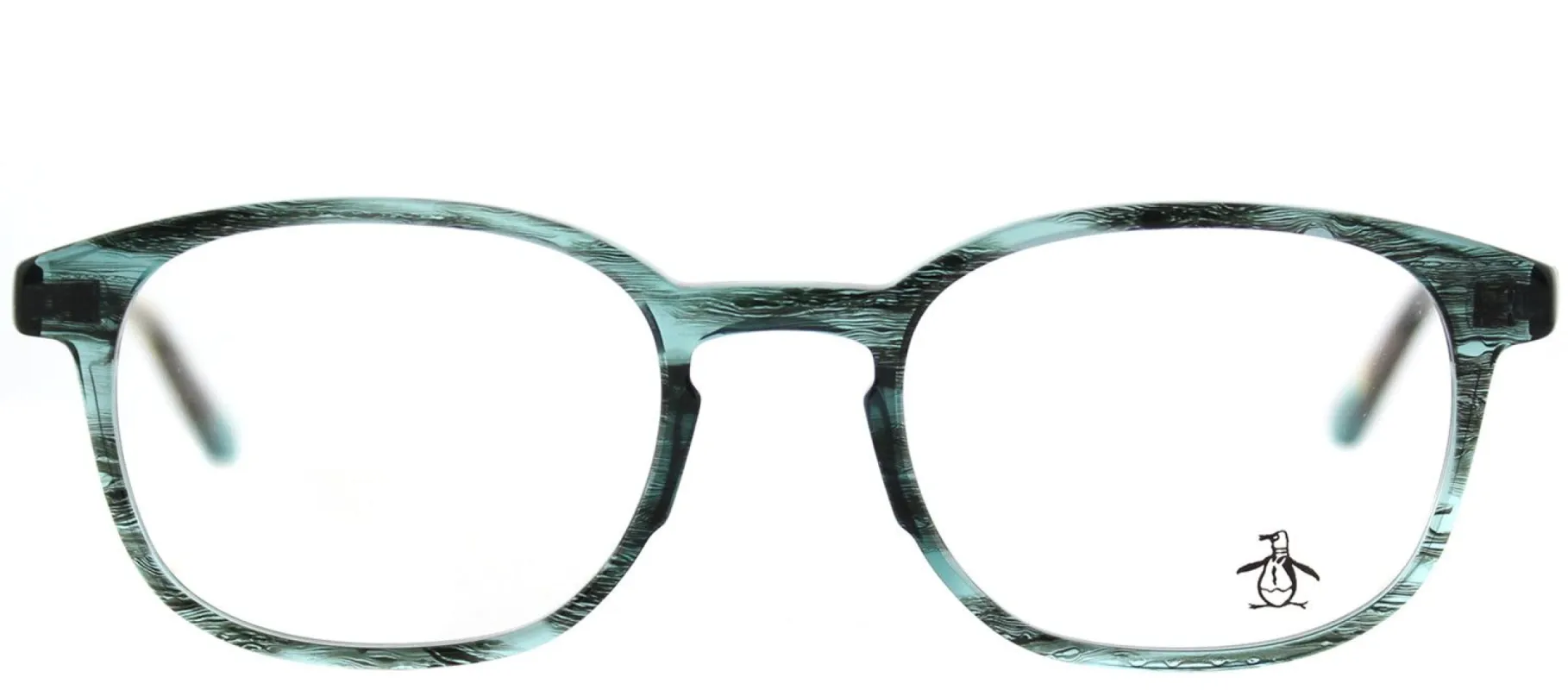 Original Penguin PE Stewart DN Rectangle Plastic Blue Eyeglasses with Demo Lens made by Gaffos