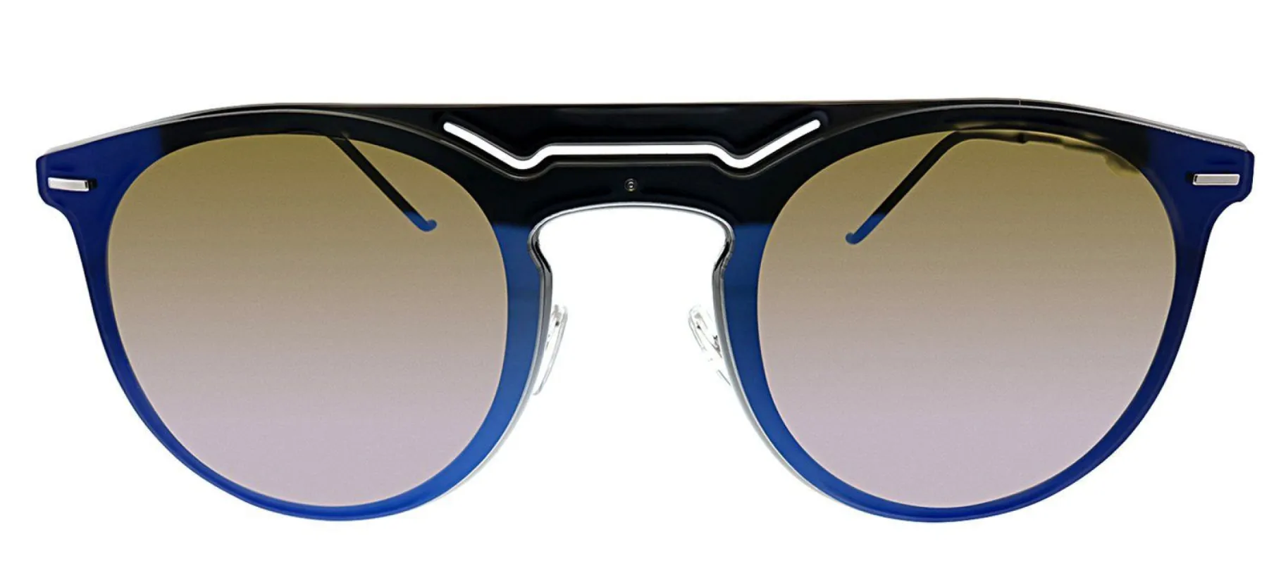 Dior CD 211FS KJ1 Aviator Metal Dark Ruthenium Sunglasses with Blue Mirror Lens sold by Gaffos