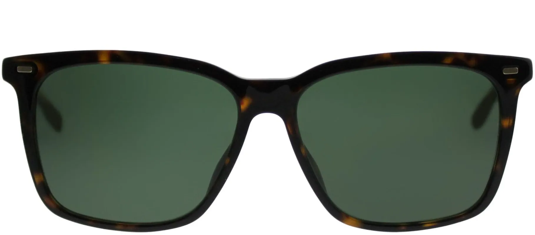 Hugo Boss BOSS 0883 0R6 85 Rectangle Plastic Tortoise/ Havana Sunglasses with Green Lens made by Gaffos