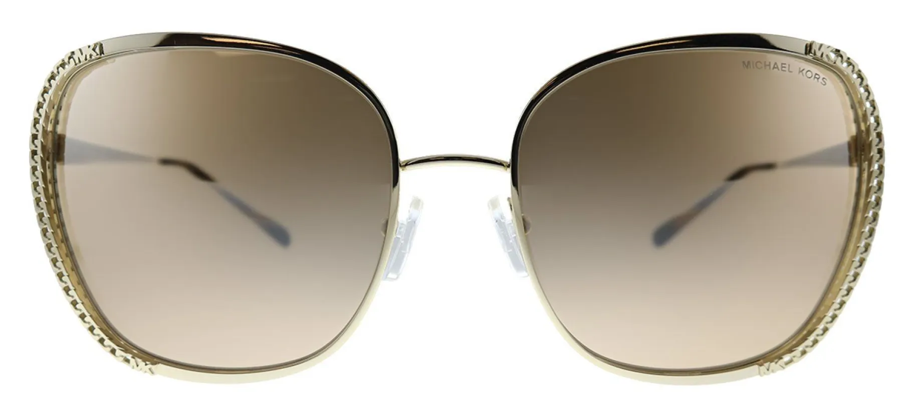 Michael Kors Amsterdam MK 1090 10148Z Square Gold Sunglasses with Brown Mirror Lens sold by Gaffos