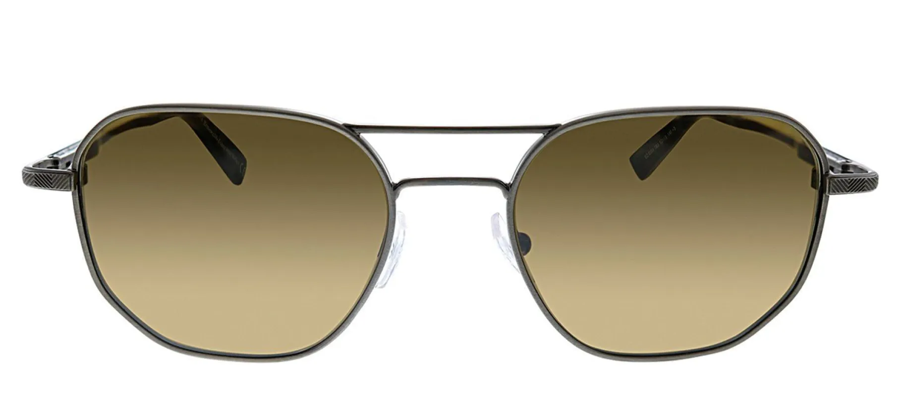 Ermenegildo Zegna EZ 0093/S 08J Geometric Metal Ruthenium Sunglasses with Brown Lens sold by Gaffos
