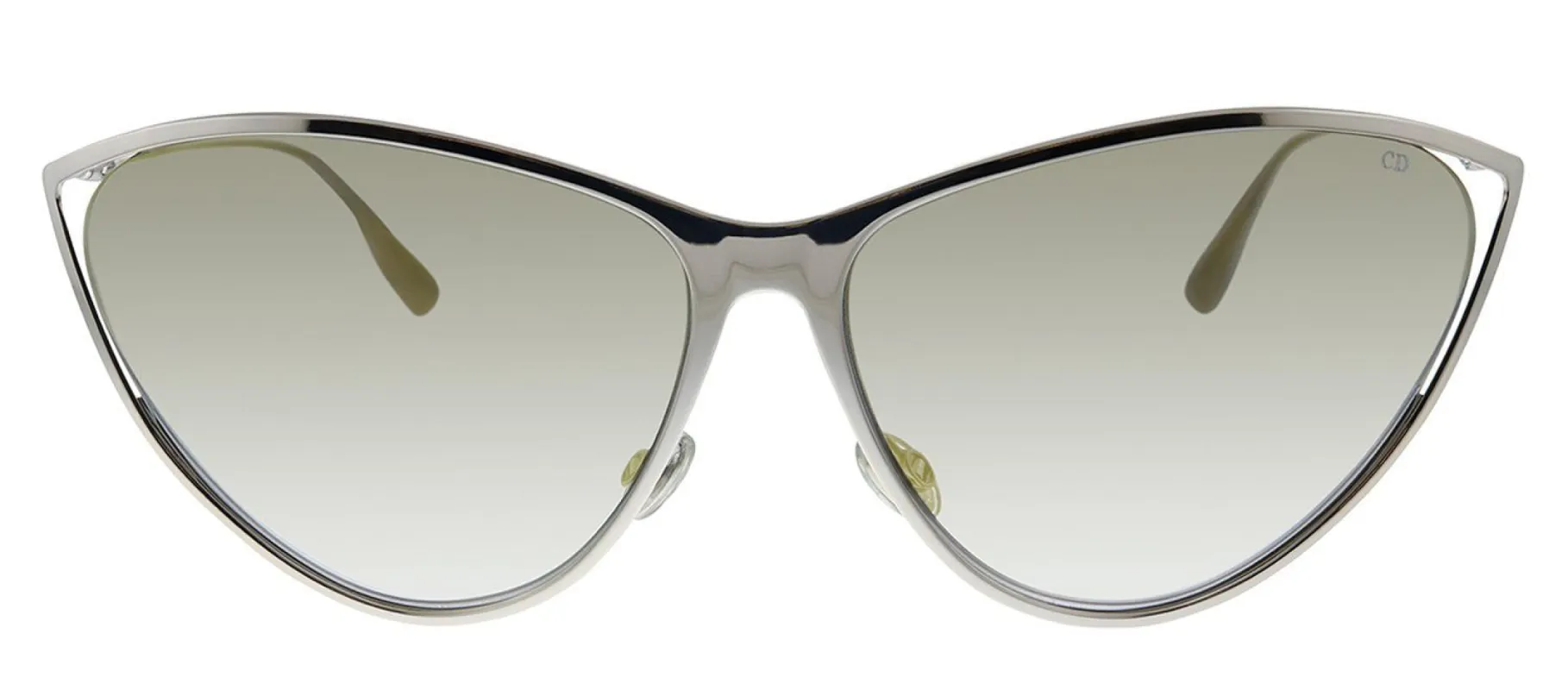 Dior CD NewMotard 010 FQ Cat-Eye Metal Silver Sunglasses with Gold Mirror Lens sold by Gaffos