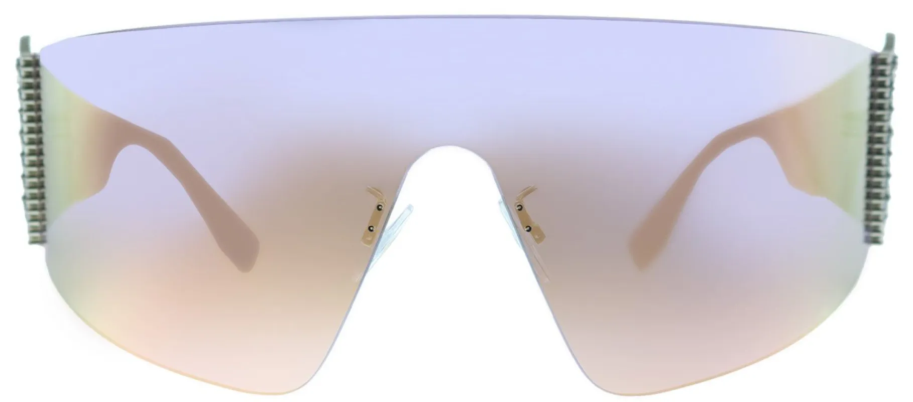 Fendi FF 0382 35J Shield Plastic Pink Sunglasses with Pink Mirror Lens sold by Gaffos