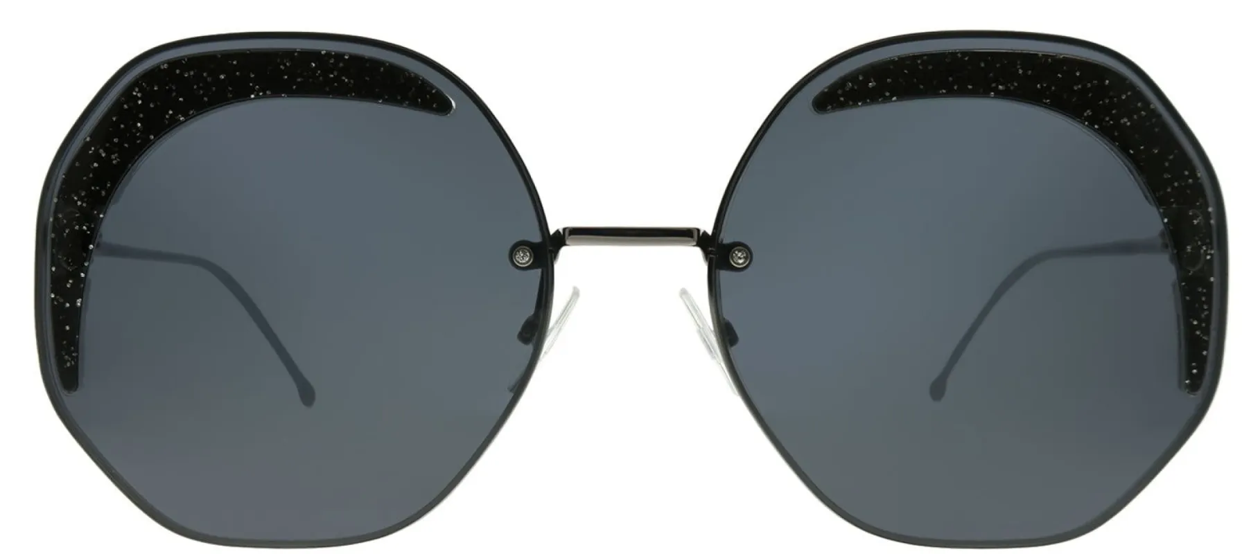 Fendi FF 0358 KB7 IR Geometric Metal Grey Sunglasses with Grey Lens sold by Gaffos