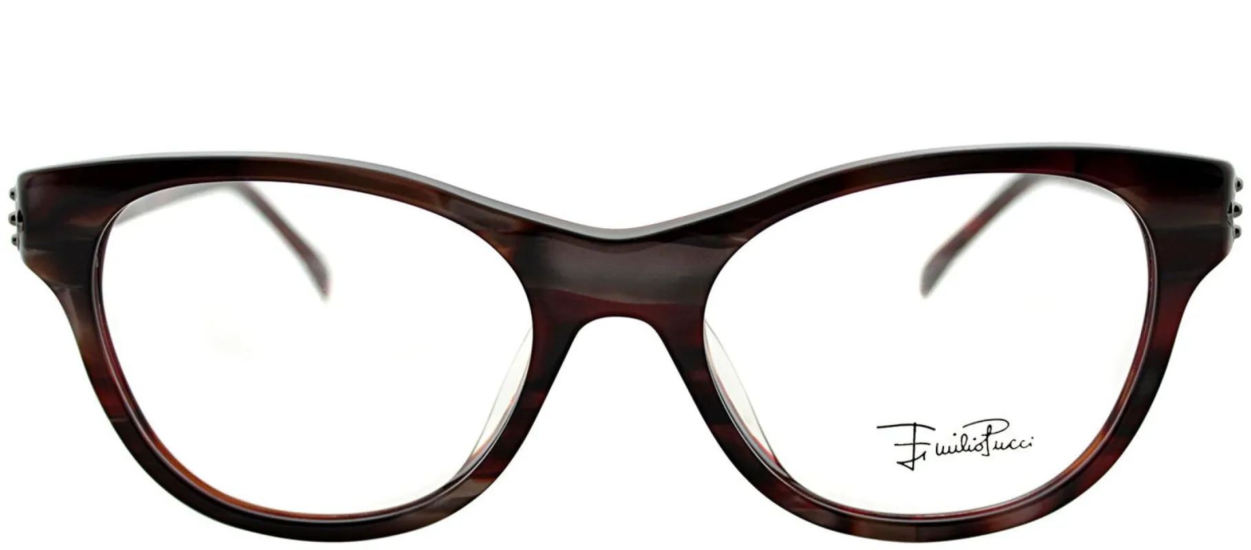 Emilio Pucci EP 2677 615 Rectangle Plastic Burgundy/ Red Eyeglasses with Demo Lens made by Gaffos