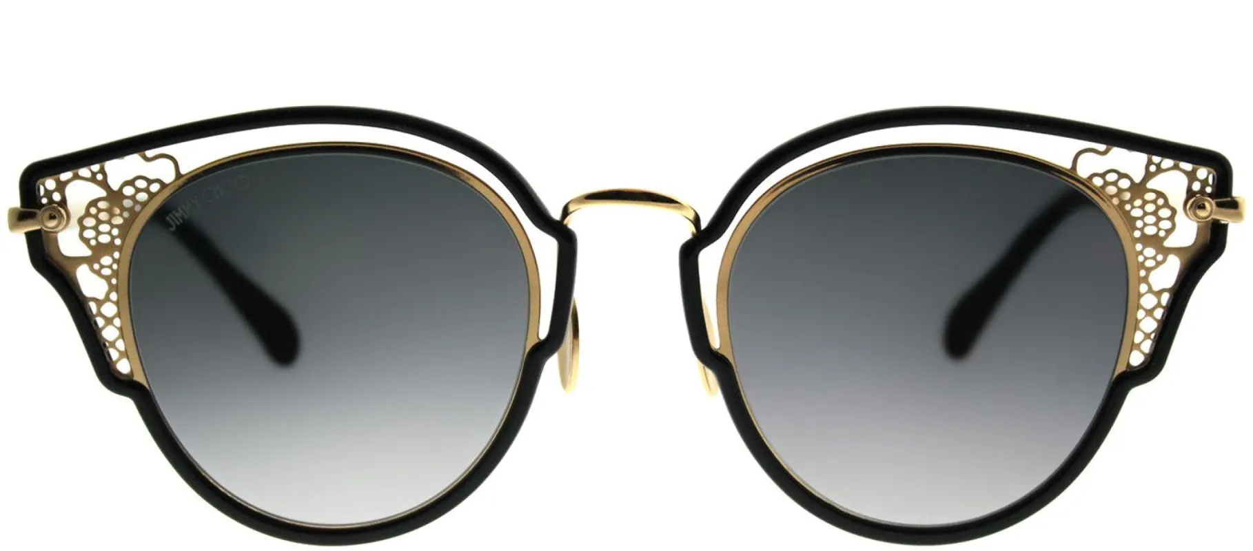 Jimmy Choo JC Dhelia 2M2 Cat-Eye Metal Gold Sunglasses with Grey Gradient Lens sold by Gaffos