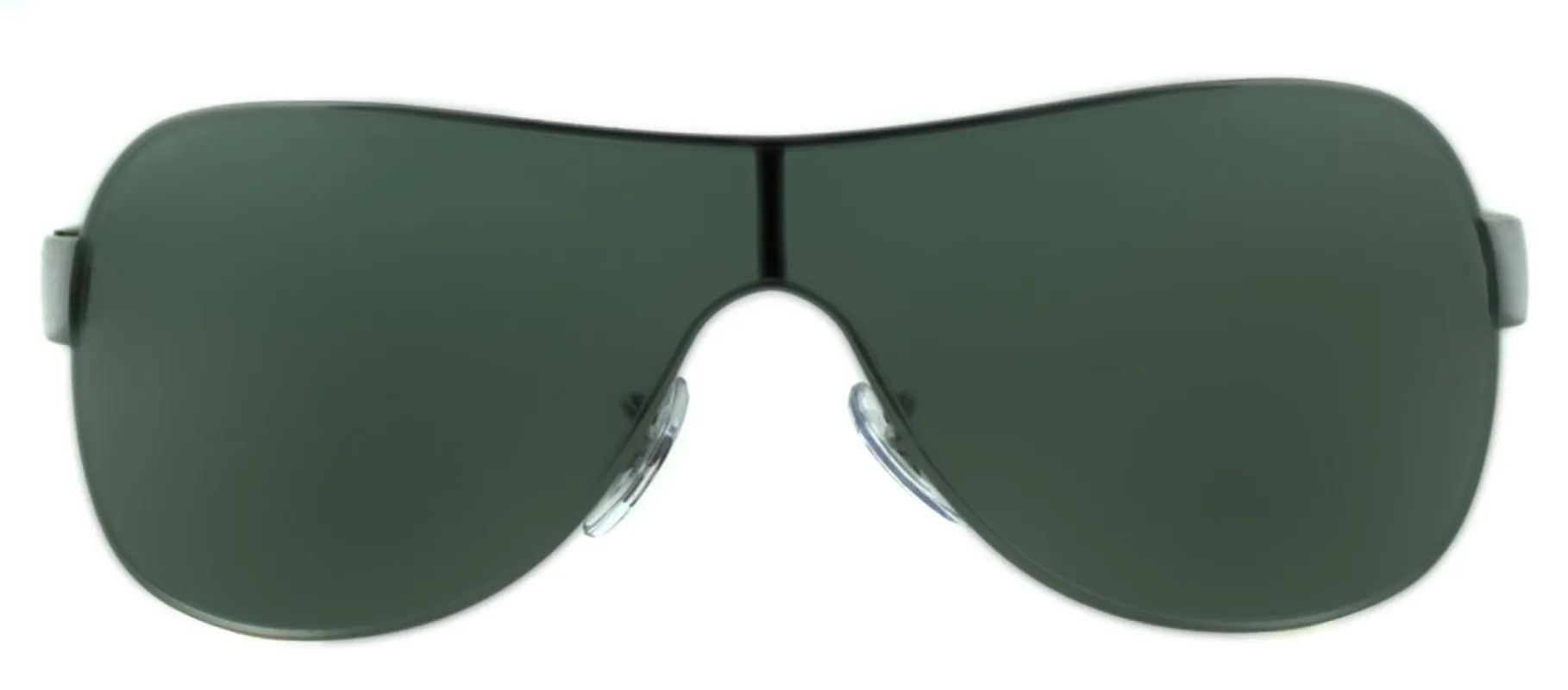 Ray-Ban RB 3471 004/71 Shield Plastic Ruthenium/ Gunmetal Sunglasses with Green Lens sold by Gaffos