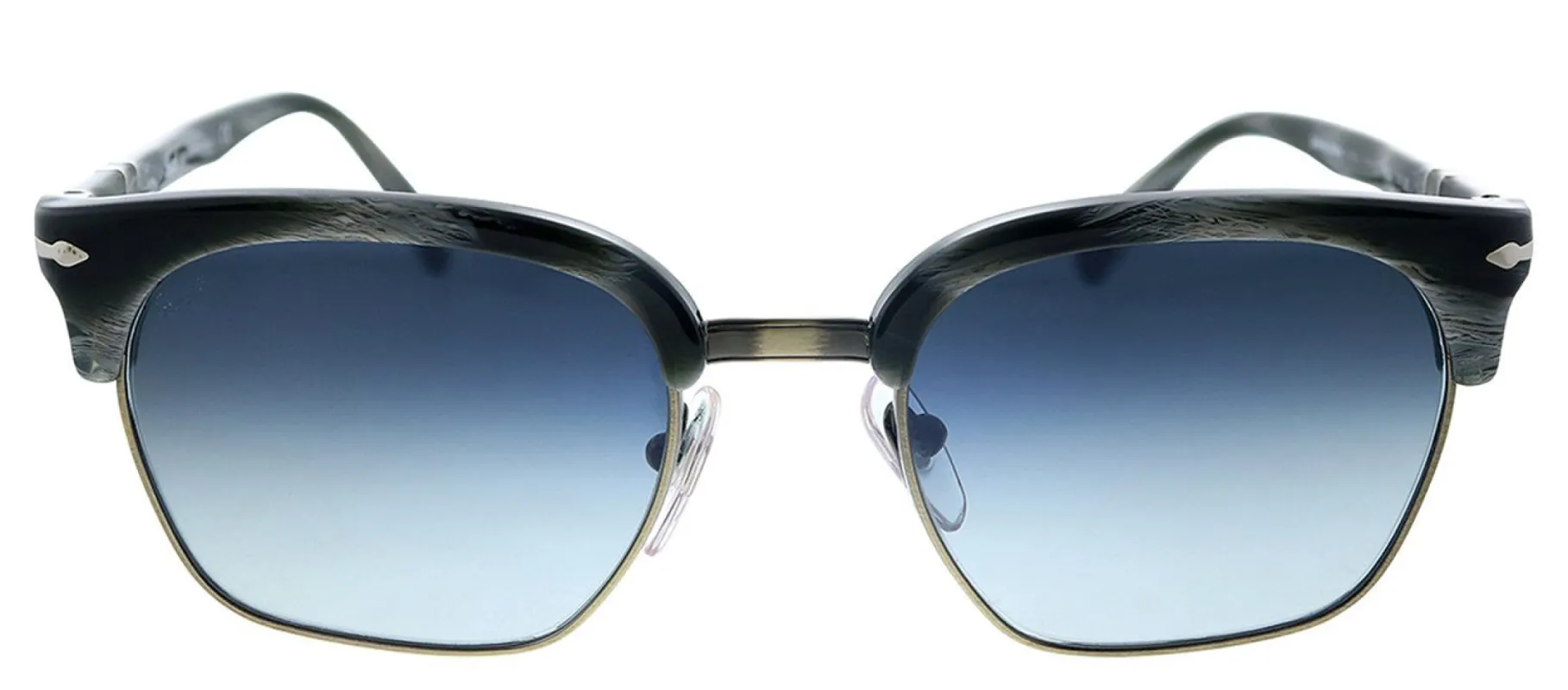 Persol PO 3199S 111432 Square Plastic Black Striped Sunglasses with Blue Gradient Lens sold by Gaffos