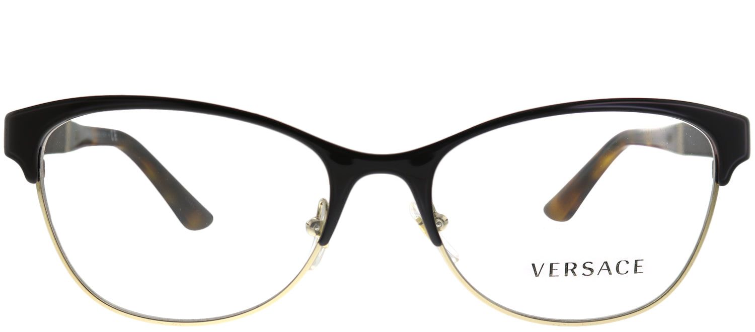 Versace VE 1233Q 1344 Cat-eye Metal Brown Eyeglasses with Demo Lens sold by Gaffos