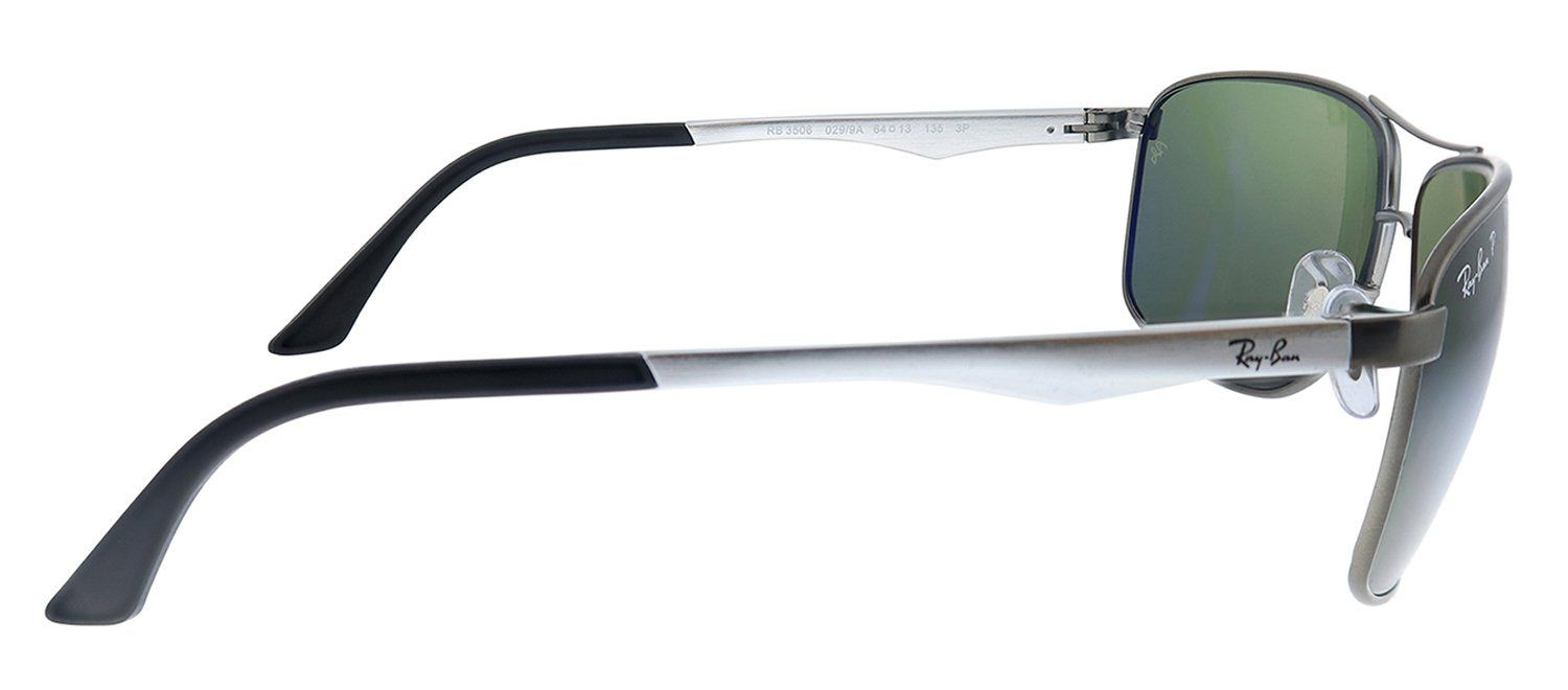 Ray-Ban RB 3506 029/9A Pilot Metal Gunmetal Sunglasses with Green Polarized Lens sold by Gaffos product image thumbnail 3