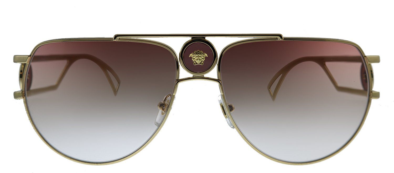 Versace VE 2225 10020P Aviator Metal Gold Sunglasses with Brown Gradient Lens sold by Gaffos