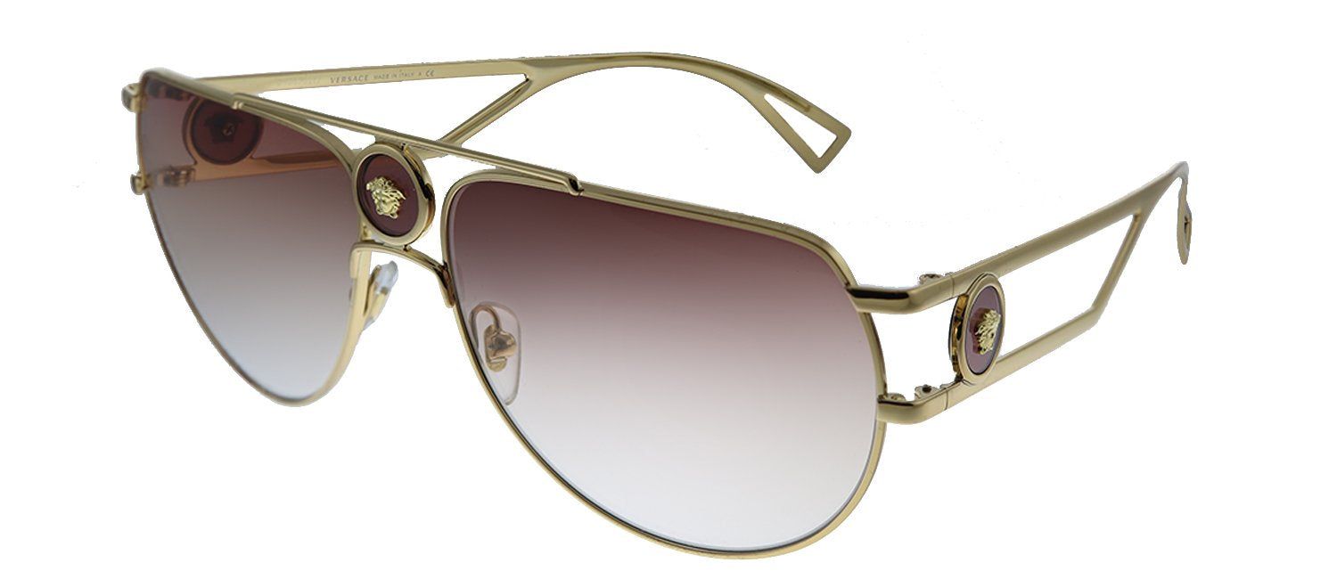 Versace VE 2225 10020P Aviator Metal Gold Sunglasses with Brown Gradient Lens sold by Gaffos product image thumbnail 2