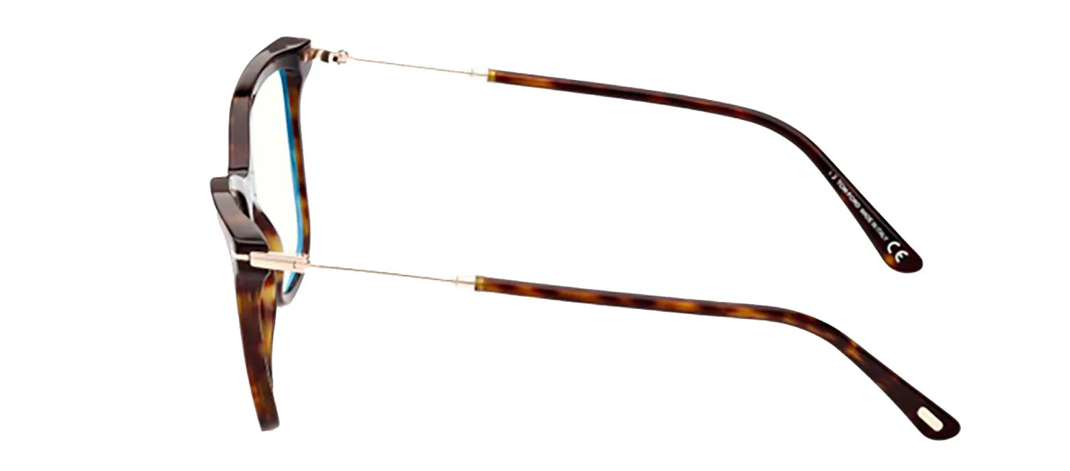 Tom Ford FT 5824-B 052 Cat-Eye Plastic Havana Eyeglasses with Clear Lens sold by Gaffos product image thumbnail 2