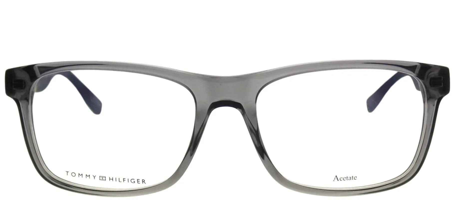 Tommy Hilfiger TH 1282 FNV Rectangle Plastic Grey Eyeglasses with Demo Lens made by Gaffos