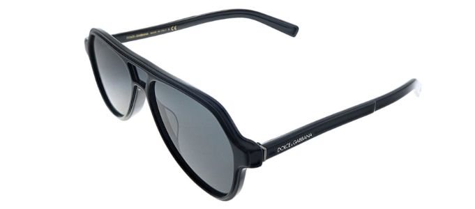 Dolce & Gabbana DG 4355F 501/87 Pilot Plastic Black Sunglasses with Grey Lens sold by Gaffos