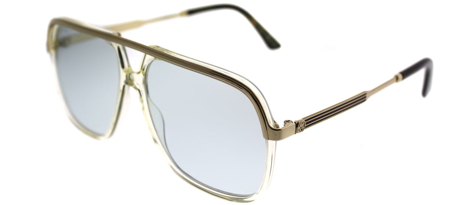 Gucci GG 0200S 005 Fashion Metal Clear Sunglasses with Light Blue Lens sold by Gaffos product image thumbnail 2