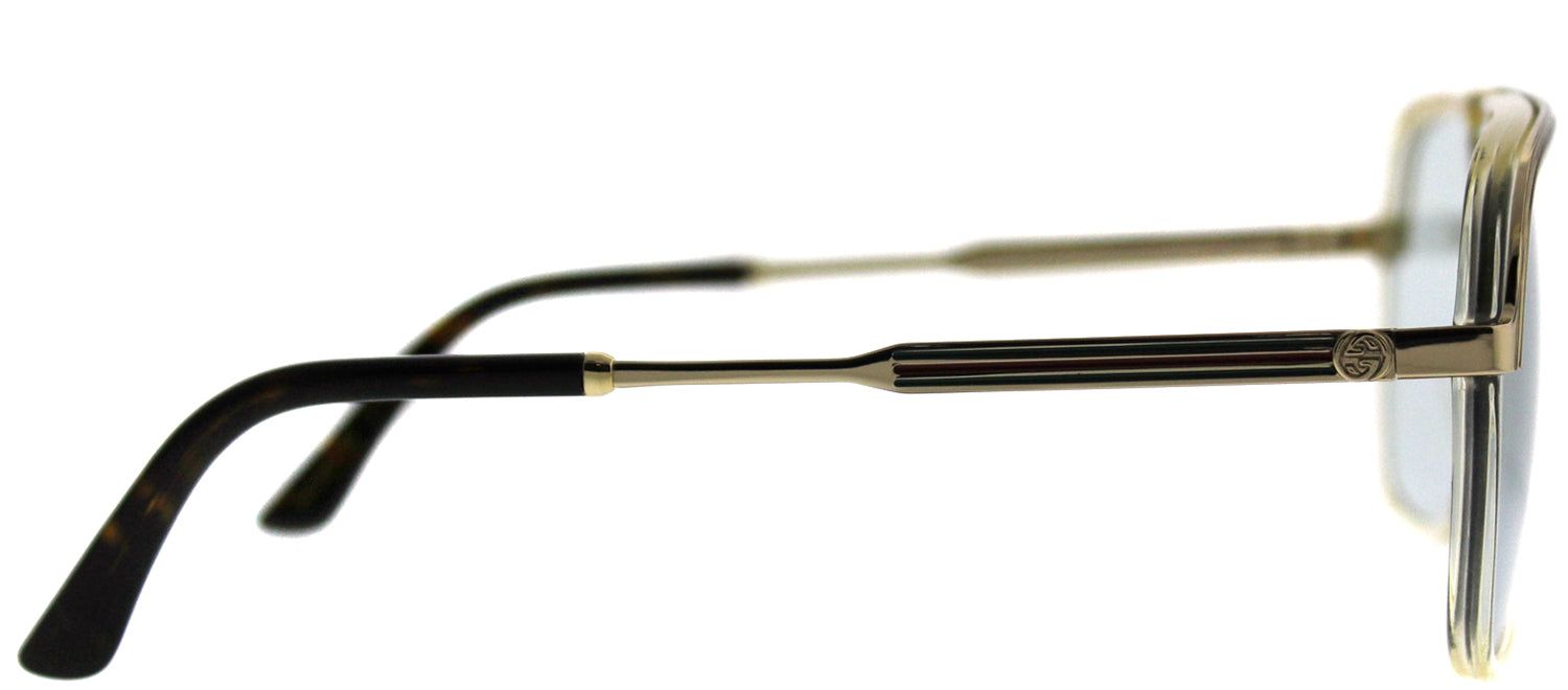 Gucci GG 0200S 005 Fashion Metal Clear Sunglasses with Light Blue Lens sold by Gaffos product image thumbnail 3