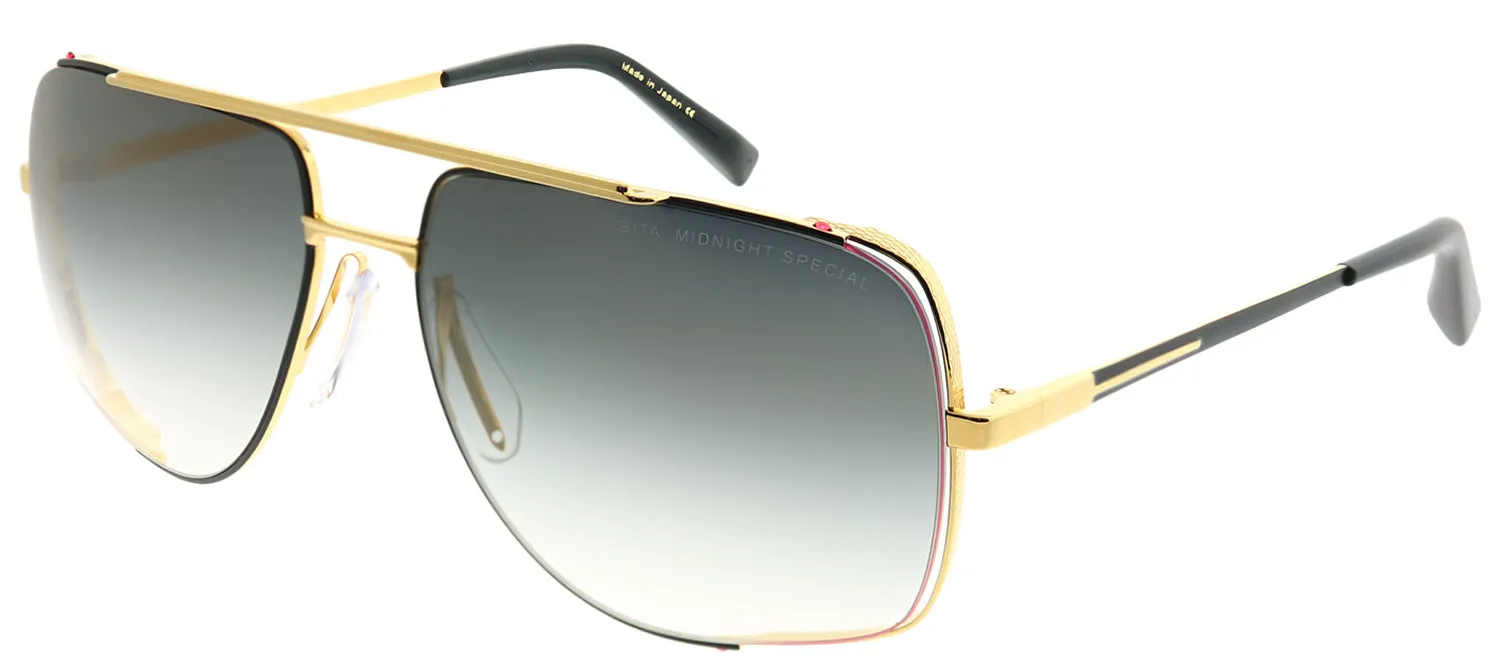 Dita Midnight Special DT DRX-2010-L-GLD-BLK Aviator Metal Gold Sunglasses with Gold Flash Gradient AR Lens sold by Gaffos product image thumbnail 2