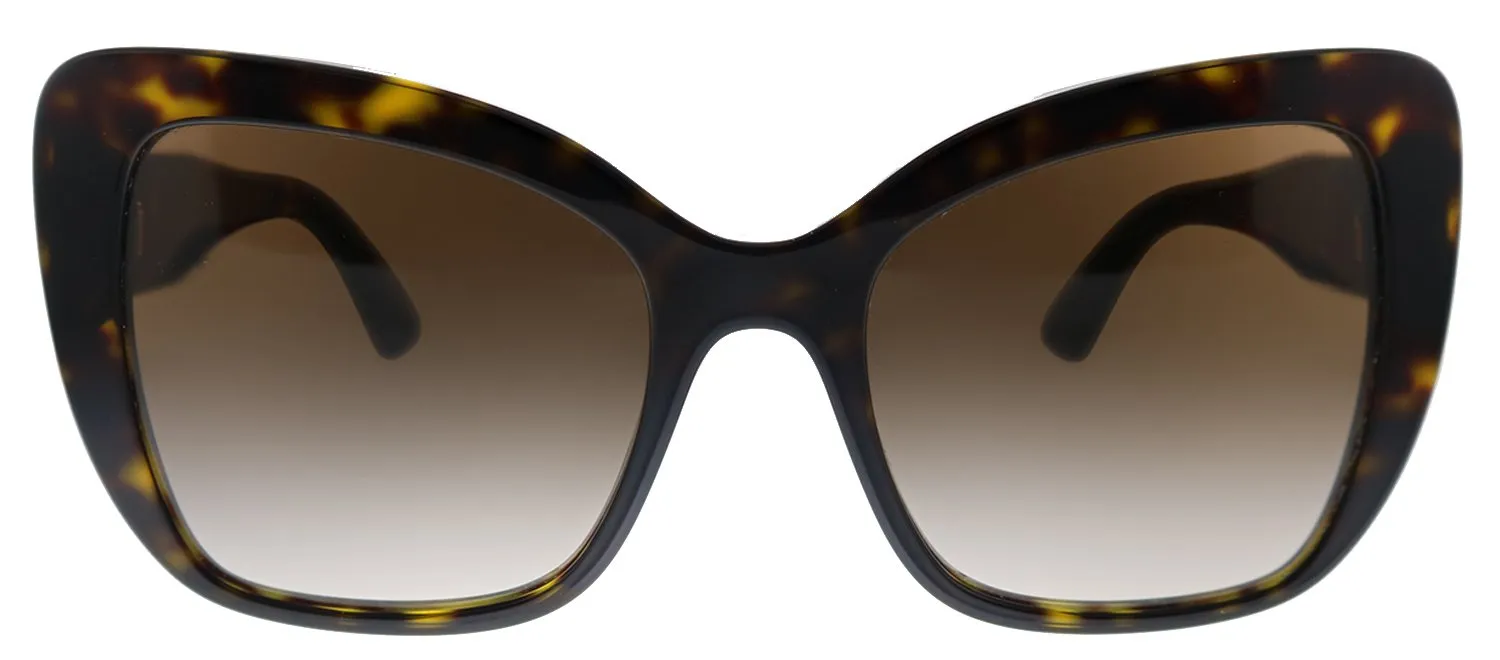 Dolce & Gabbana DG 4348 502/13 Butterfly Plastic Havana Sunglasses with Brown Gradient Lens sold by Gaffos