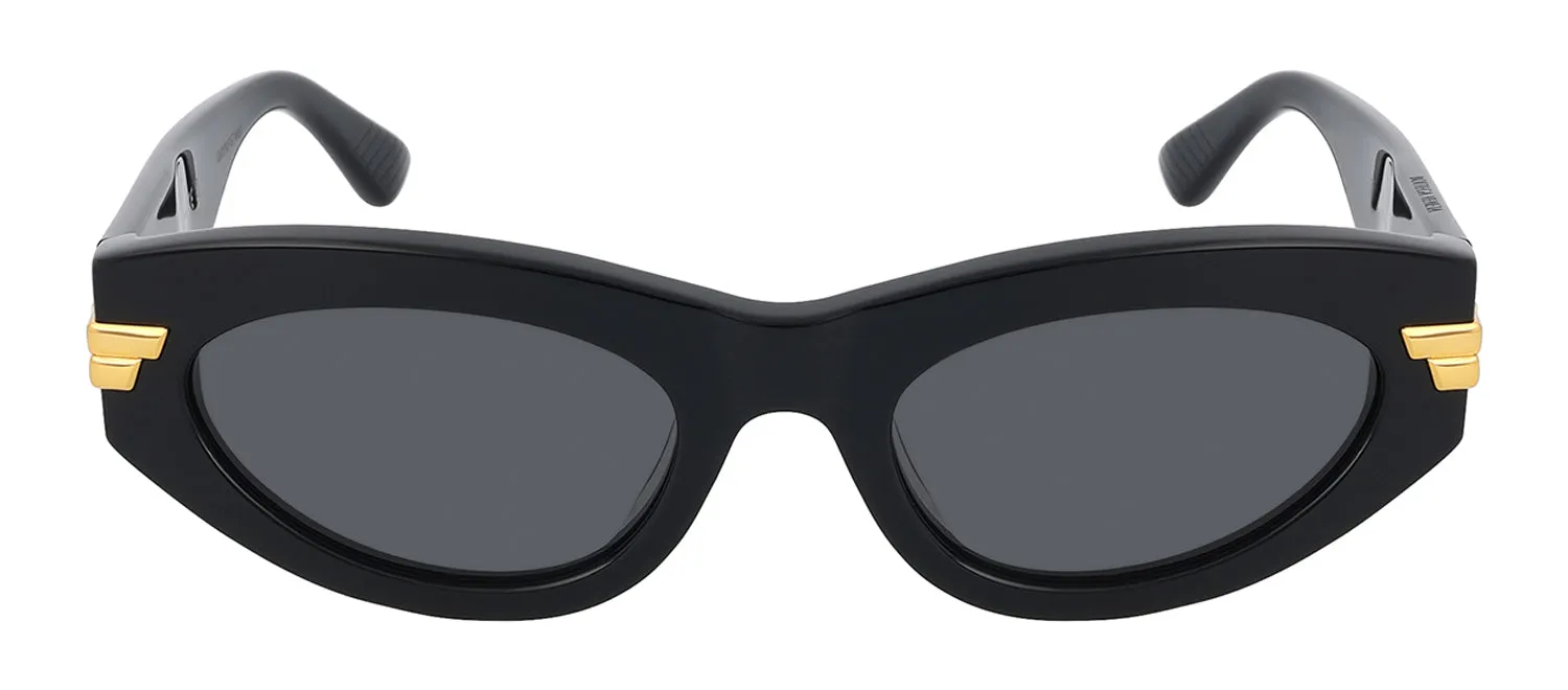 Bottega Veneta UNAPOLOGETIC BV 1189S 001 Oval Plastic Black Sunglasses with Grey Lens sold by Gaffos