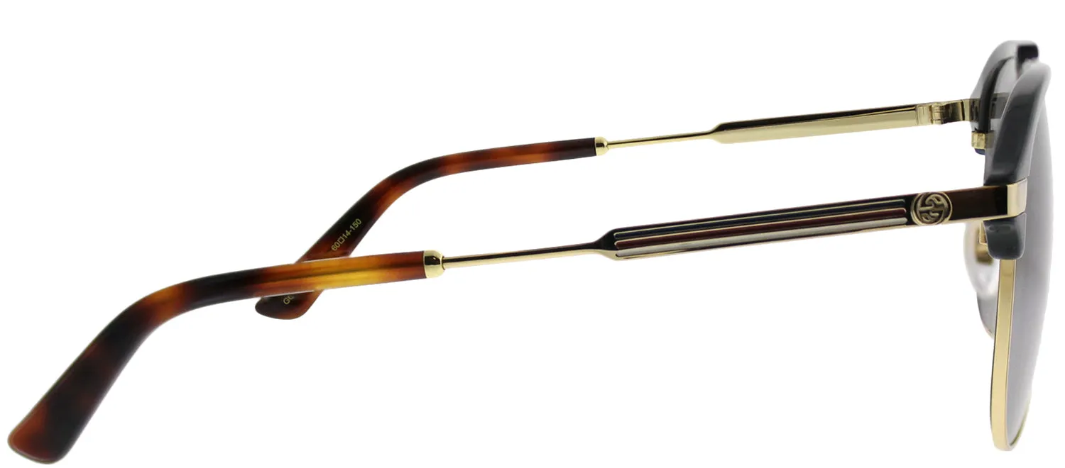 Gucci GG 0288SA 005 Aviator Acetate Blue Sunglasses with Silver Mirror Lens sold by Gaffos product image thumbnail 3