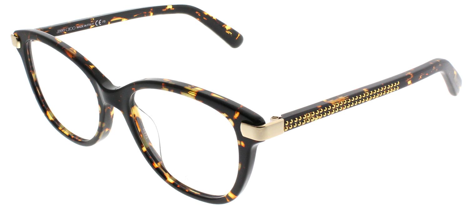 Jimmy Choo JC 196 086 Square Plastic Tortoise/ Havana Eyeglasses with Demo Lens sold by Gaffos product image thumbnail 2